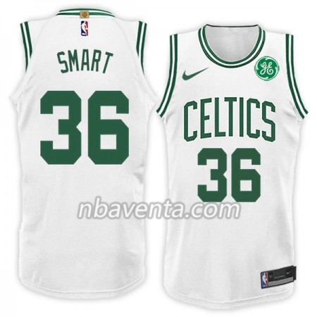 Camiseta Hombre Boston Celtics Marcus Smart 36 Nike 2017-18 Blanco Swingman Camiseta Hombre Boston Celtics Marcus Smart 36 Nike 2017-18 Blanco Swingman